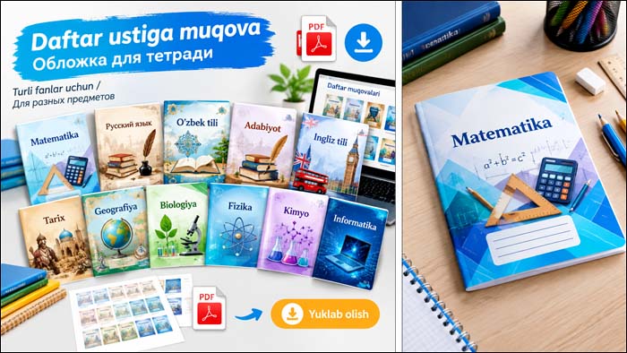 Обложки для тетрадей по всем предметам — скачать бесплатно в PDF