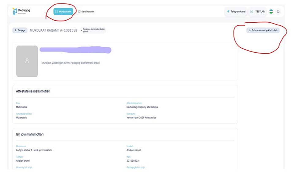 attestatsiya sorovnoma