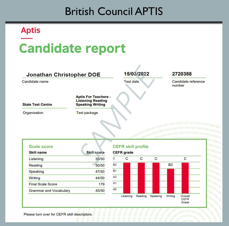 british council aptis certificate